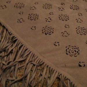 Stunning Grey Cutout Scarf